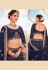 Navy blue georgette circular lehenga choli 2201