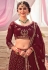 Maroon georgette circular lehenga choli 2203