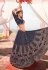 Navy blue georgette circular lehenga choli 2206