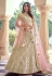 Cream crepe circular lehenga choli 7901