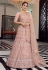 Peach organza a line lehenga choli 9701