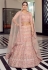 Peach organza a line lehenga choli 9701