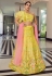 Yellow art silk a line lehenga choli 9702