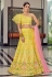 Yellow art silk a line lehenga choli 9702