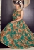 Sea green organza a line lehenga choli 9706