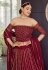 Maroon georgette a line lehenga choli 9712