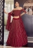 Maroon georgette a line lehenga choli 9712