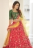 Red silk circular lehenga choli 1992