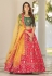 Red silk circular lehenga choli 1992