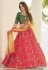 Red silk circular lehenga choli 1992