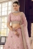 Pink organza a line lehenga choli 9411