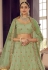 Light green organza a line lehenga choli 9415