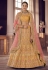 Mustard organza a line lehenga choli 9421