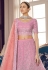 Pink organza a line lehenga choli 9425