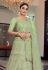 Pista green organza a line lehenga choli 9715