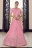 Pink georgette a line lehenga choli 9719