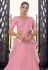 Pink georgette a line lehenga choli 9719