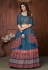 Blue readymade chinon circular lehenga choli 1230