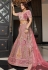 Pink velvet circular lehenga choli 9604