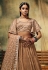 Brown satin circular lehenga choli 144946