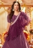 Purple satin circular lehenga choli 117