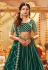 Green faux georgette circular lehenga choli 118