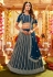 Navy blue faux georgette circular lehenga choli 120