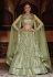 Pista green net a line lehenga choli 2037