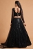 Black soft net circular lehenga choli 7308