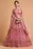 Pink soft net circular lehenga choli 7309