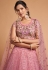 Pink soft net circular lehenga choli 7313