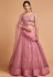 Pink soft net circular lehenga choli 7313