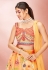 Mustard organza circular lehenga choli 13004