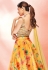 Yellow organza circular lehenga choli 13002