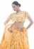 Yellow jacquard circular lehenga choli 1028