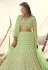 Light green organza circular party wear lehenga choli 5511