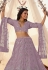 Light purple organza circular party wear lehenga choli 5513