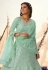 Light green organza circular wedding lehenga choli 5516