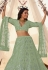 Pista green organza circular wedding lehenga choli 5512