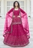 Magenta chinon chiffon indo western lehenga choli 1951