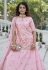 Pink chinon chiffon indo western lehenga choli 1953