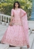 Pink chinon chiffon indo western lehenga choli 1953