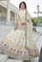 Off white chinon chiffon long choli lehenga 1956