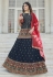 Navy blue chinon chiffon long choli lehenga 1952