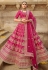 Magenta silk embroidered bridal lehenga choli 944