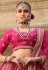 Magenta silk embroidered bridal lehenga choli 944