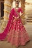 Magenta silk embroidered bridal lehenga choli 912B