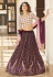 Purple georgette sequence lehenga 1982