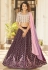 Purple georgette sequence lehenga 1982