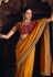 Mustard silk festival wear saree 21036